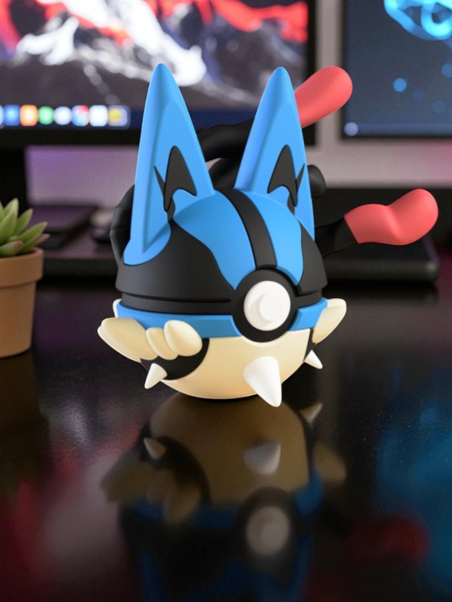 Pokéball Mega Lucario #448 – Con Opzione Base Magnetica Numerata