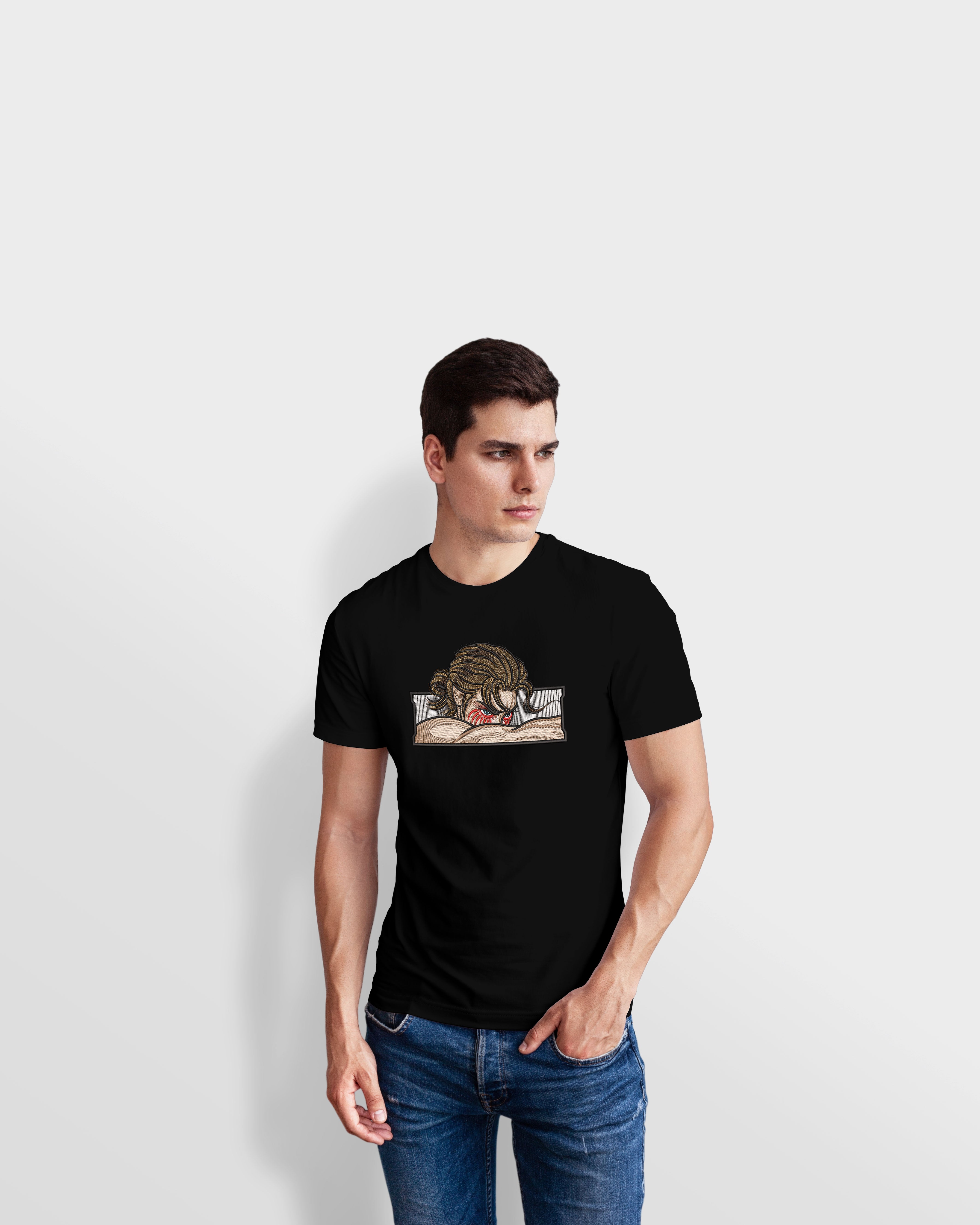 T-shirt Eren Yeager Ricamo- Attack on Titan