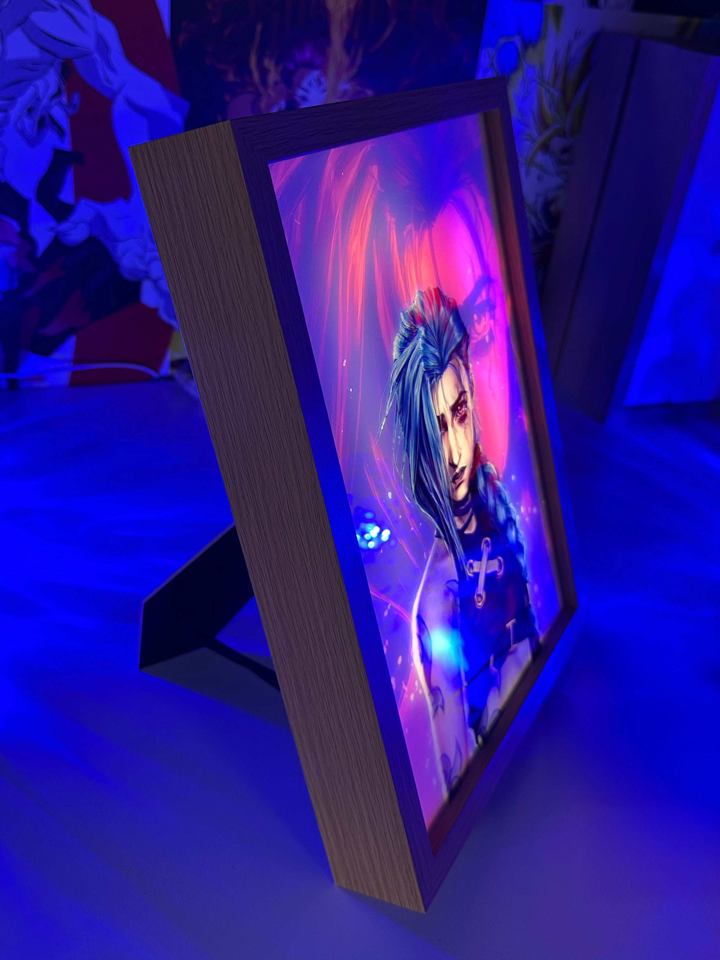 Jinx Quadro LED Light Painting – Lampada Artistica Arcane League of Legends