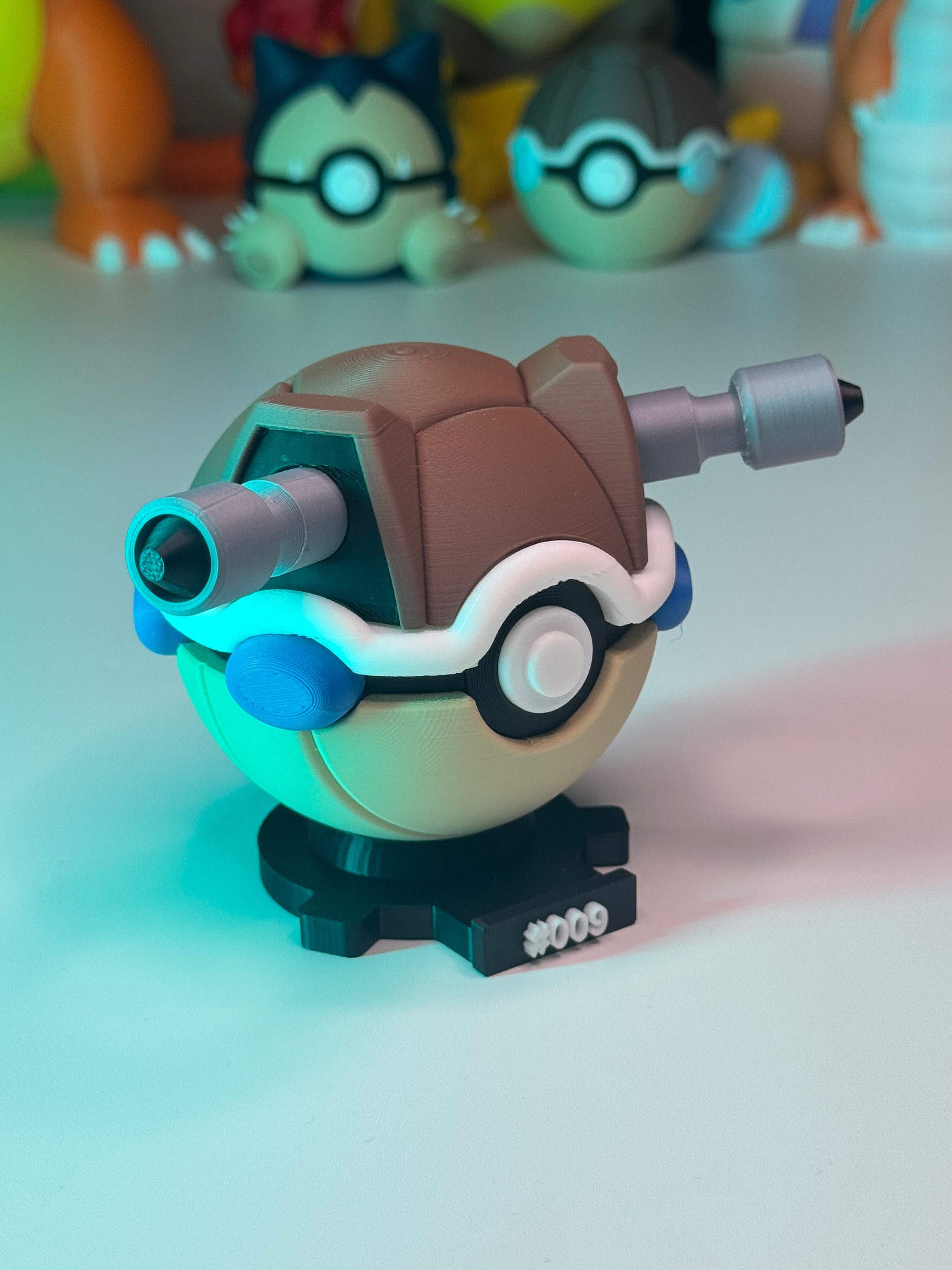 Pokéball Blastoise 009 – Con Opzione Base Magnetica Numerata