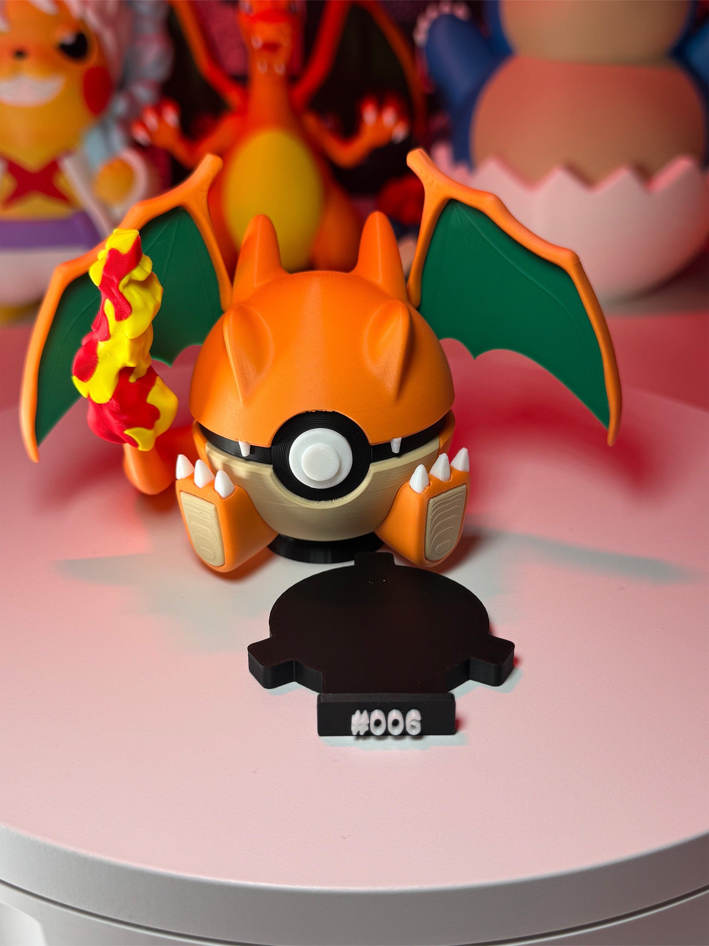 Pokéball Charizard #006 – Con Opzione Base Magnetica Numerata