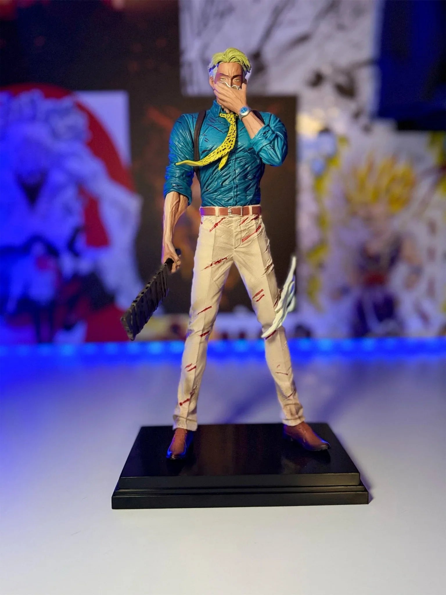 Action figure Nanami Kento Jujutsu Kaisen, statua dettagliata da collezione anime su base nera