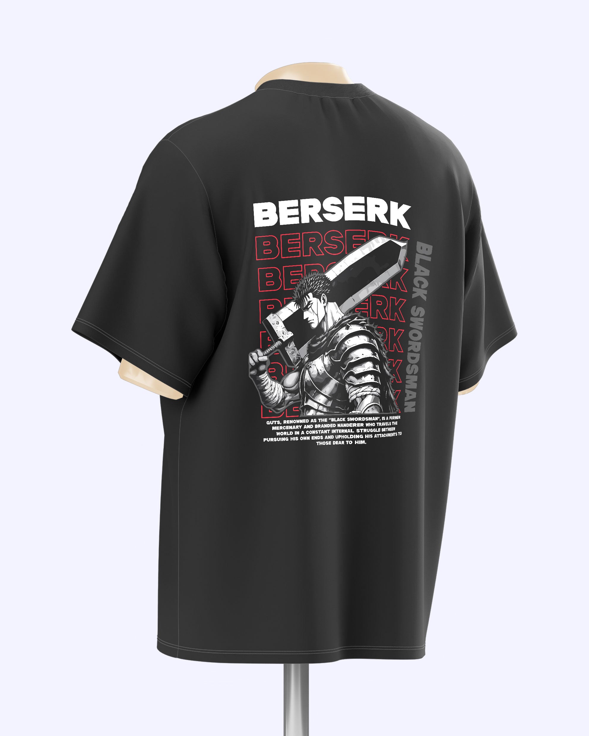 T-shirt Oversize Berserk – Guts “Black Swordsman”