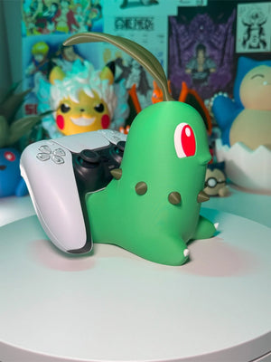 Supporto joystick 3D a forma di Chikorita, accessorio gaming, decorazione anime