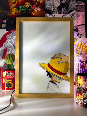 Gear 5 Monkey D. Luffy LED Light Painting Lamp Artwork - One Piece - Otaku Craft