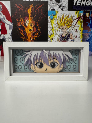 Quadro light box Killua Hunter x Hunter con sfondo anime, stile decorativo otaku