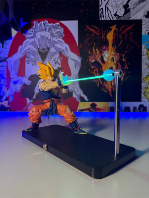 Lampada LED con action figure Goku Super Saiyan Dragon Ball, effetto luce anime