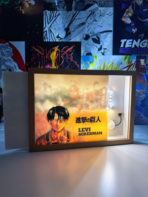 Levi Ackerman LED Light Painting Lamp Artwork - Shingeki no Kyojin - Otaku Craft