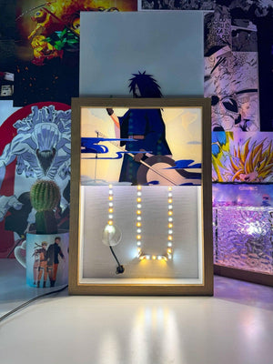 Madara Uchiha LED Light Painting Lamp Artwork - Naruto - Otaku Craft