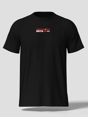 Maglietta nera Sakamoto Days, stampa anime minimal su petto, stile casual unisex