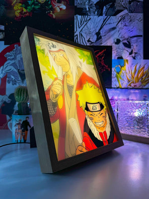 Naruto e Jiraiya LED Light Painting Lamp Artwork - Naruto - Otaku Craft