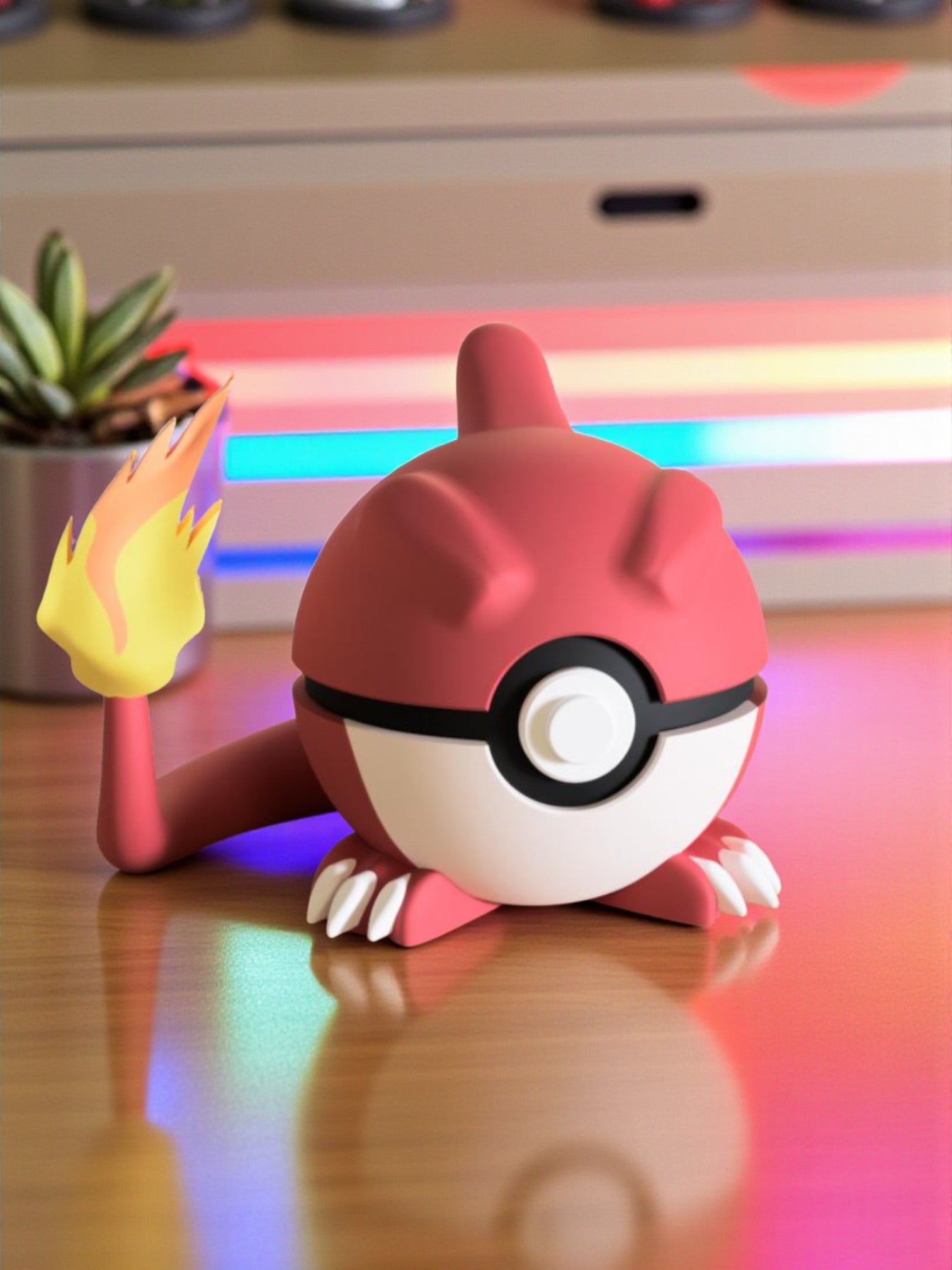 Pokéball Charmeleon #005 - Con Opzione Base Magnetica Numerata