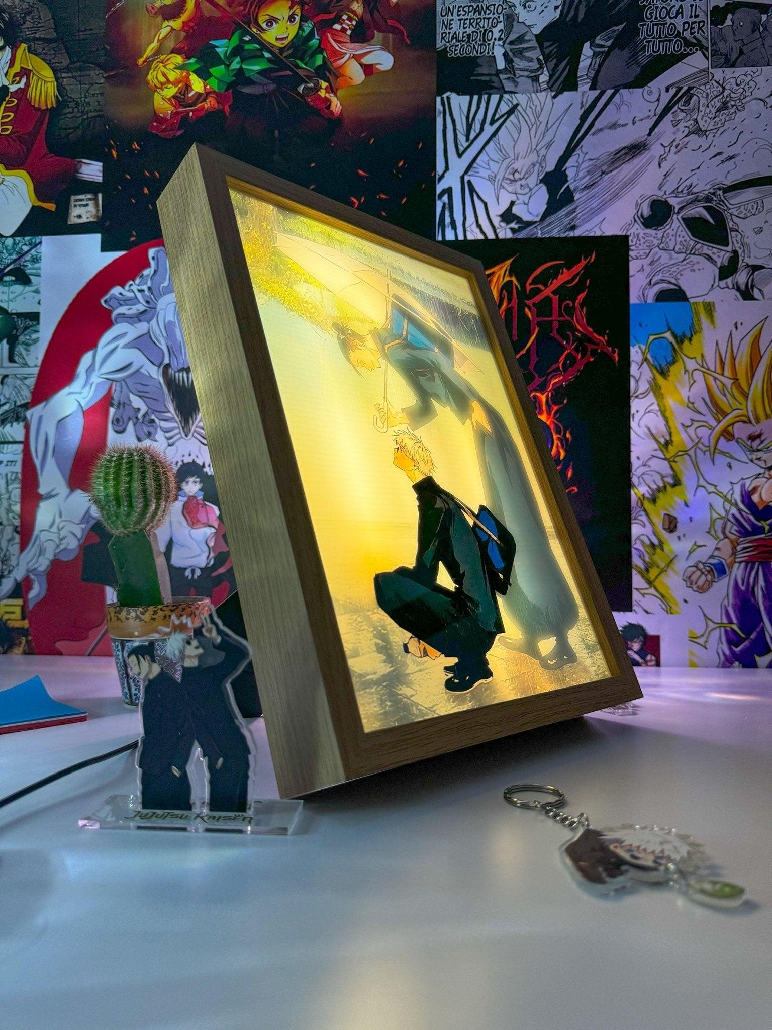 Gojo e Geto LED Light Painting Lamp Artwork - Jujutsu Kaisen - Otaku Craft