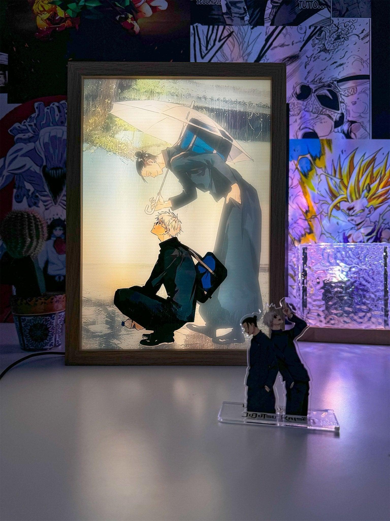 Gojo e Geto LED Light Painting Lamp Artwork - Jujutsu Kaisen - Otaku Craft