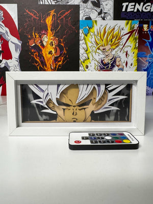 Light box quadro LED Goku Ultra Istinto Dragon Ball con telecomando, decorazione anime