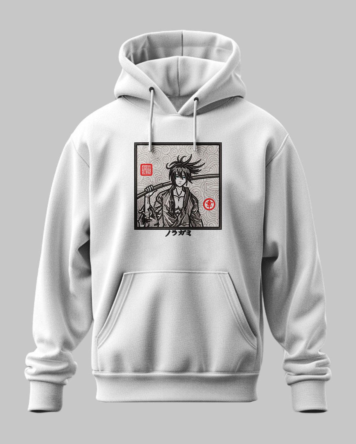Felpa con cappuccio grigia Noragami Yato, stampa manga stile giapponese, moda anime