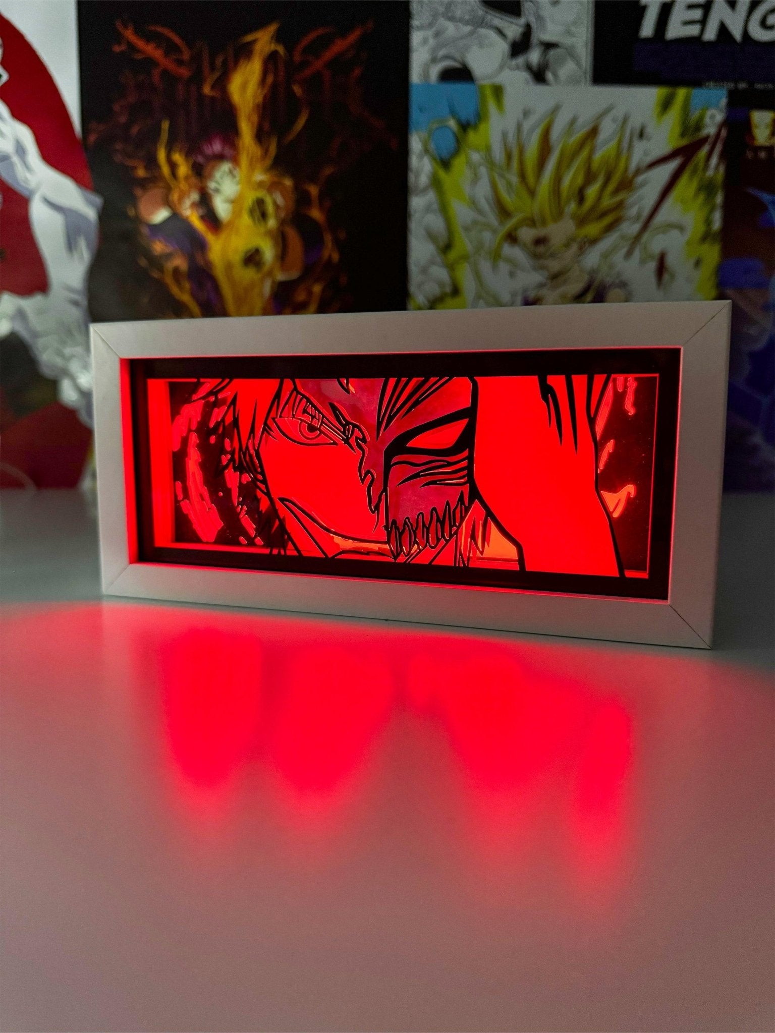 Ichigo di Bleach lampada led light box rossa, decorazione anime per camera nerd