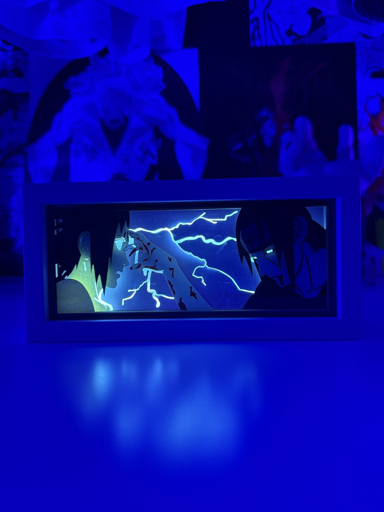 Itachi e Sasuke – “Sempre ti amerò” Light Box LED | Naruto - Otaku Craft