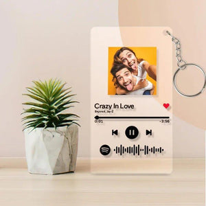 Lampada Spotify 3D rettangolare personalizzata con base in legno - Otaku Craft