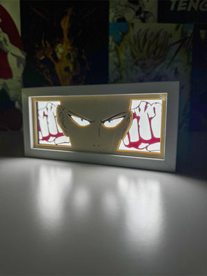 Lampada LED decorativa Saitama One Punch Man, design anime con effetto luminoso