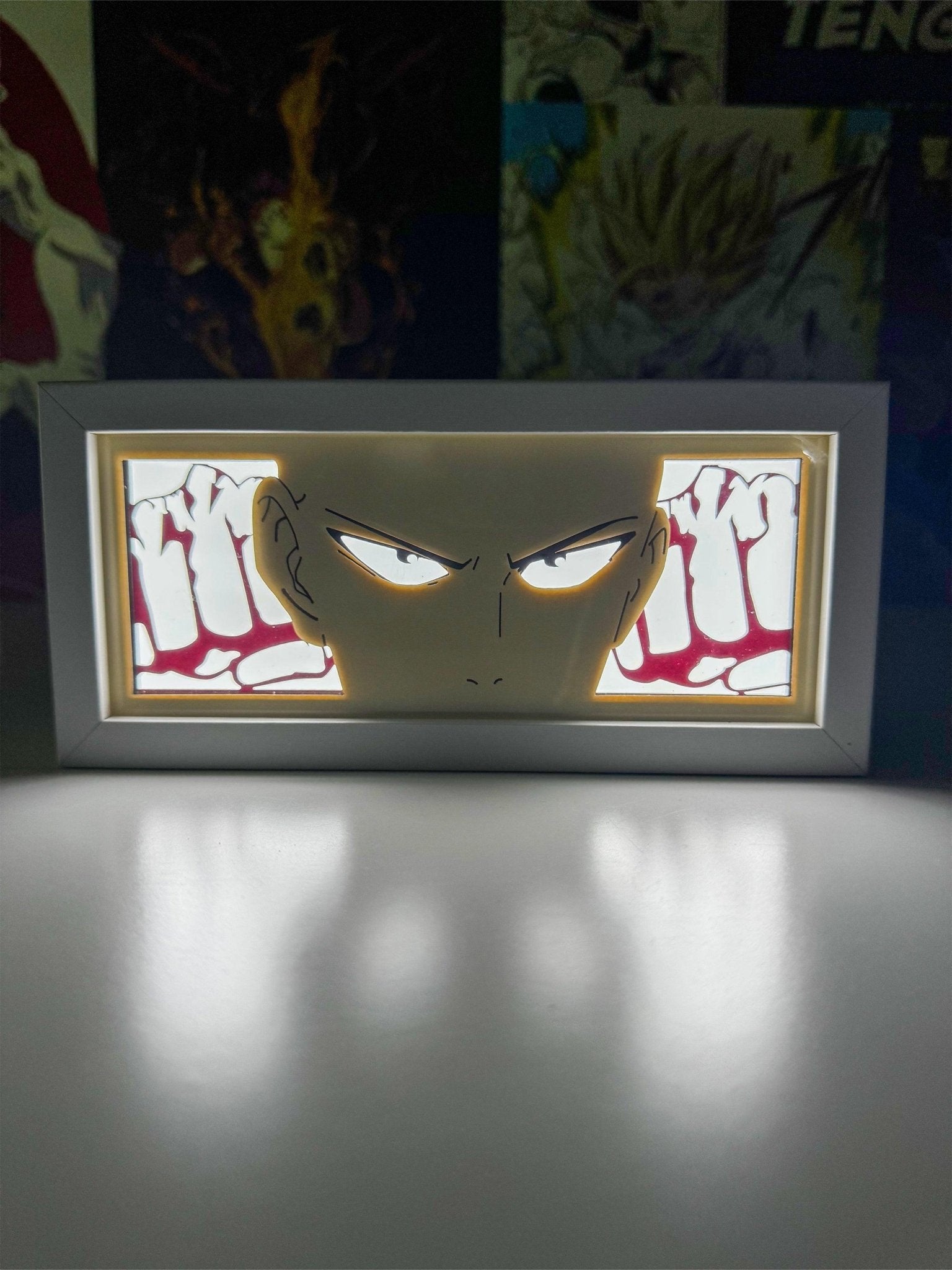Light Box Anime - Saitama One Punch Man | La Luce del Supereroe Più Forte! - Otaku Craft