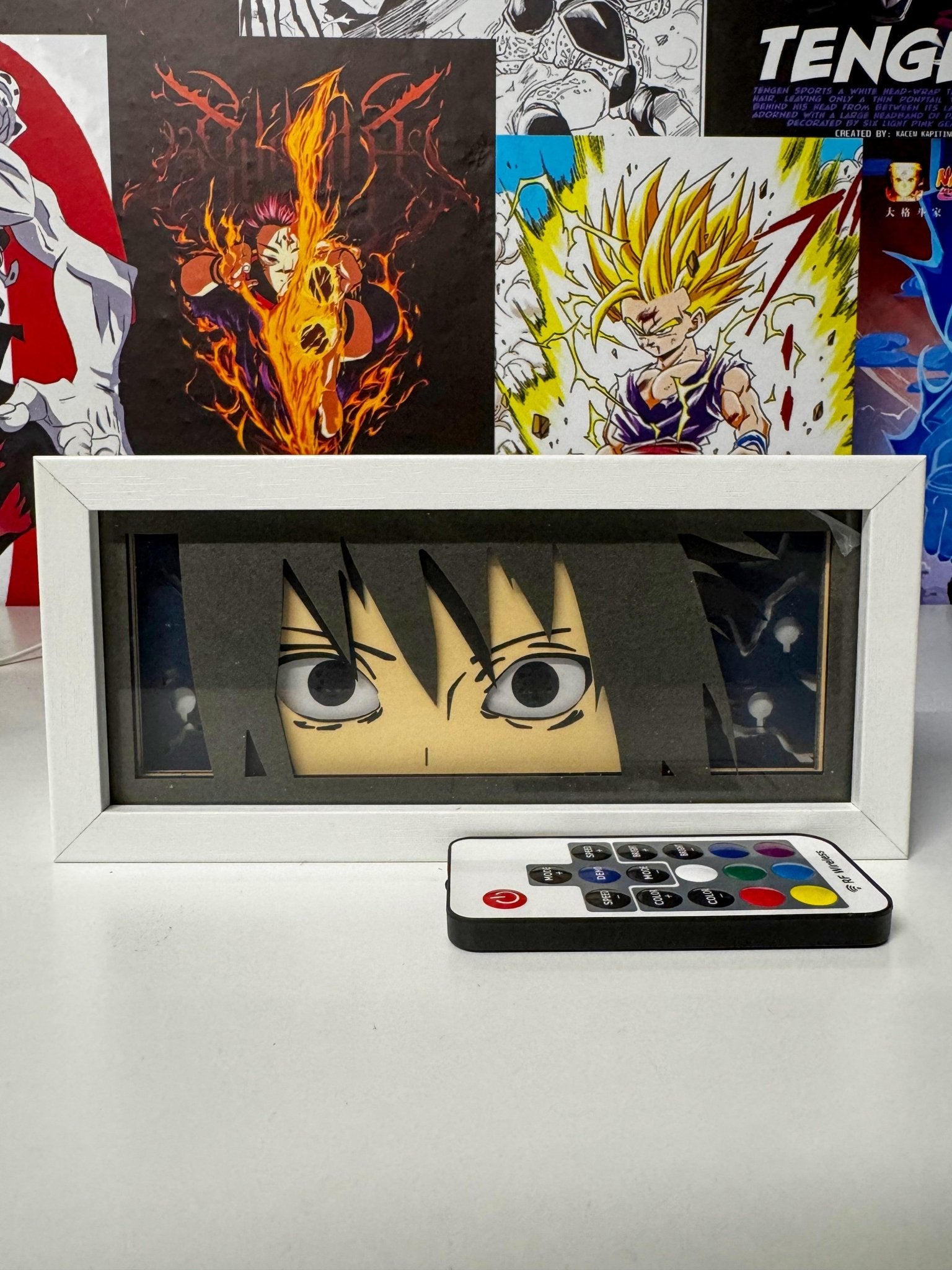 Light box anime Sasuke Sharingan con telecomando, decorazione luminosa per fan di Naruto