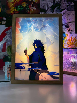 Madara Uchiha LED Light Painting Lamp Artwork - Naruto - Otaku Craft
