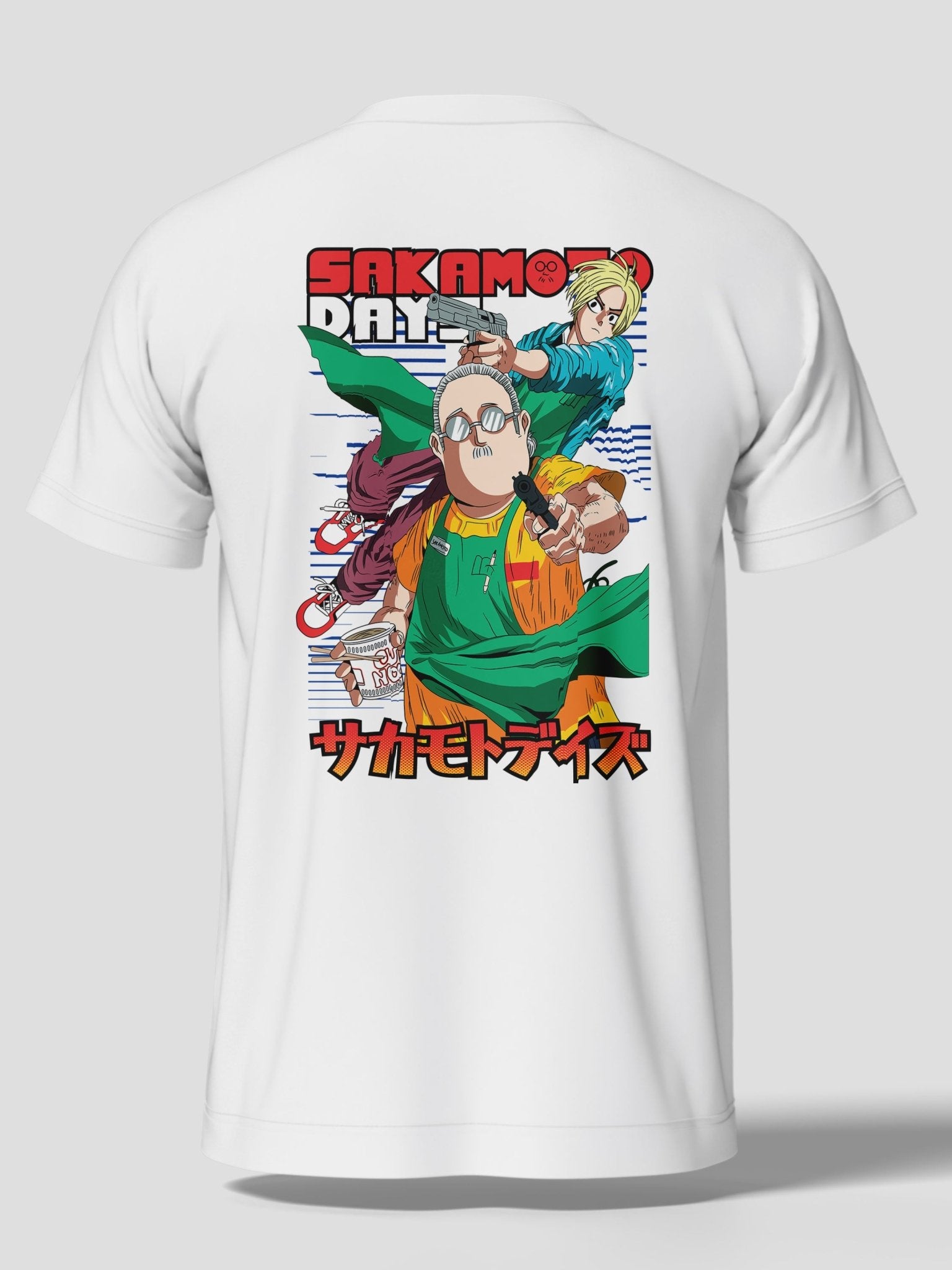 Maglietta Sakamoto Days Premium – Sakamoto e Shin Anime T-Shirt - Otaku Craft