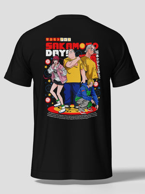 Maglietta Sakamoto Days Premium – T-Shirt Anime Fronte Minimal & Stampa Grande Retro - Otaku Craft