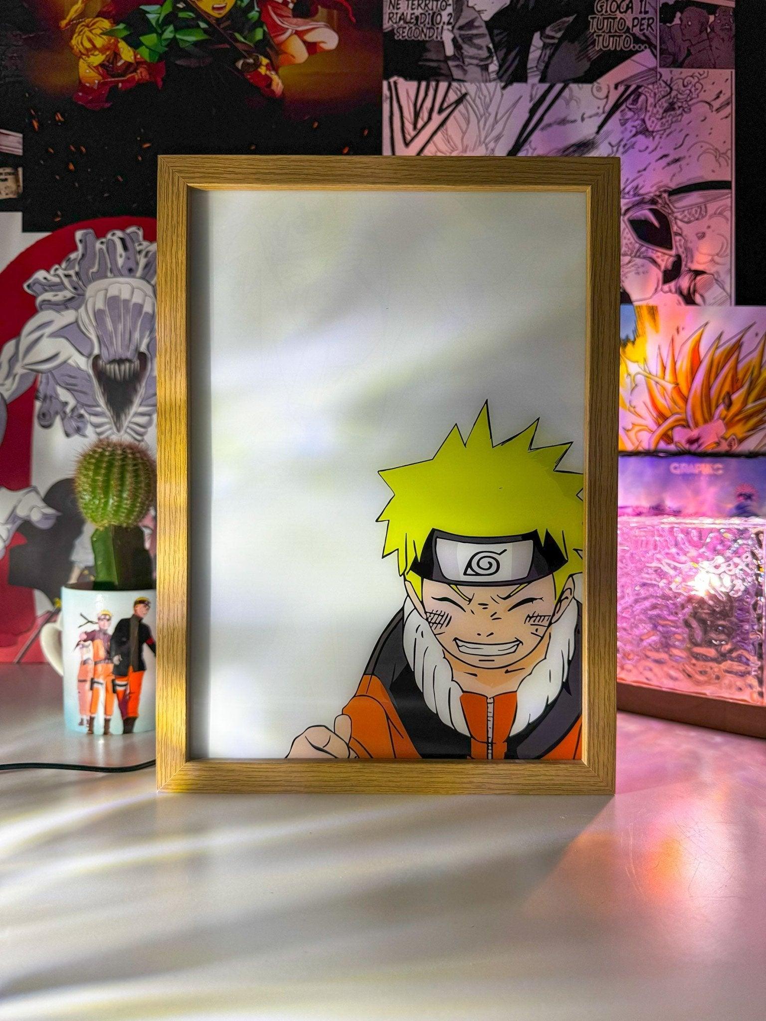 Naruto e Jiraiya LED Light Painting Lamp Artwork - Naruto - Otaku Craft