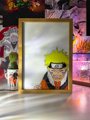 Naruto e Jiraiya LED Light Painting Lamp Artwork - Naruto - Otaku Craft
