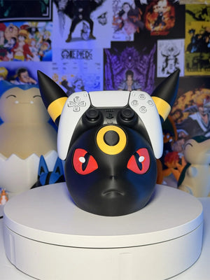 Supporto controller gaming a forma di Umbreon Pokémon, sfondo anime, decorazione geek