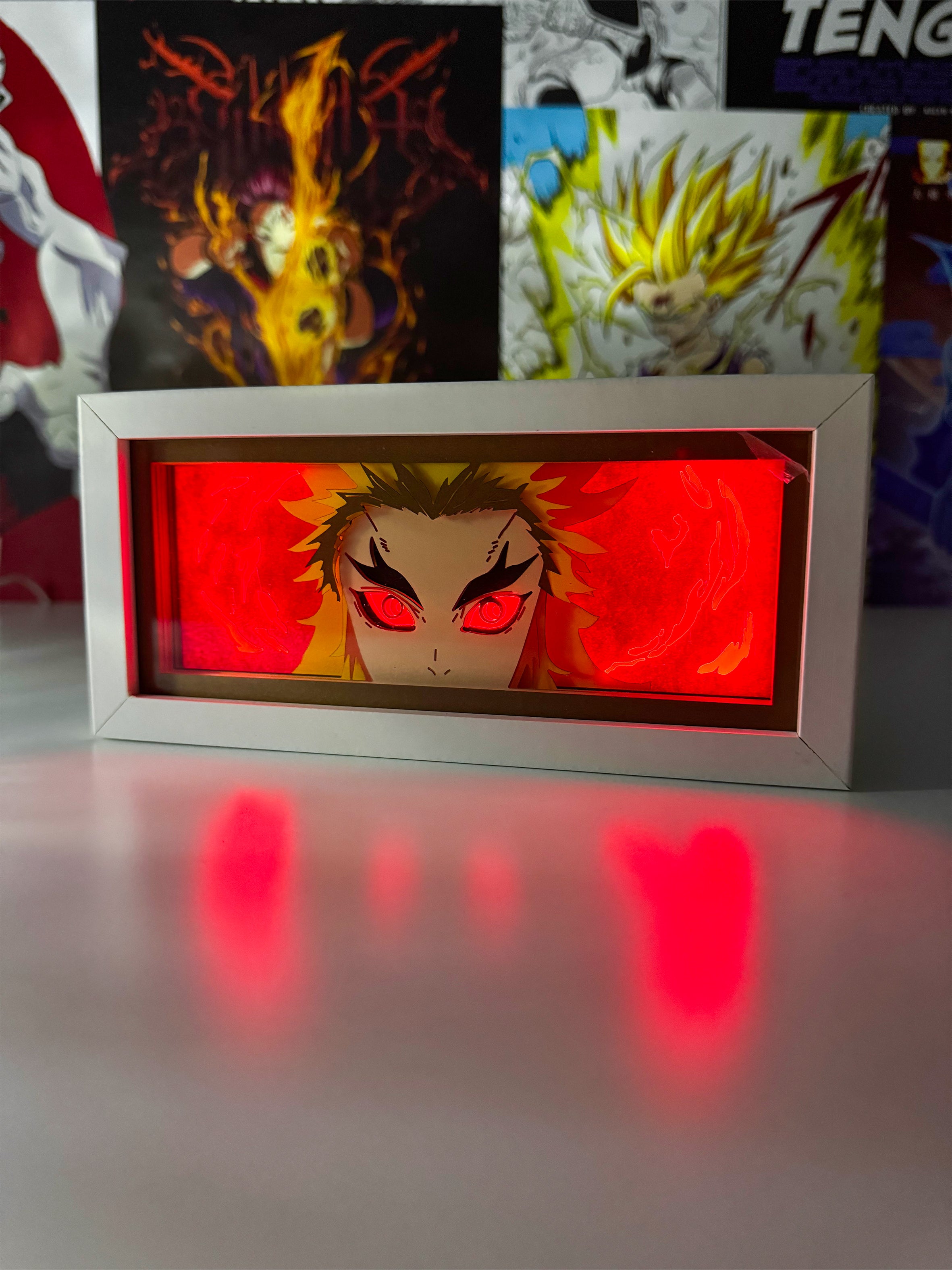 Rengoku Light Box - Demon Slayer | Illumina il Tuo Spazio con la Fiamma del Pilastro!