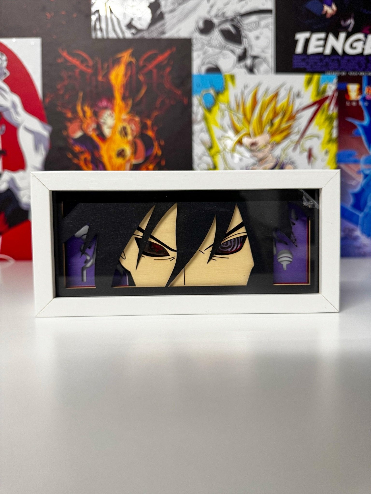 Sasuke Uchiha Sharingan & Rinnegan Light Box - Naruto - Otaku Craft