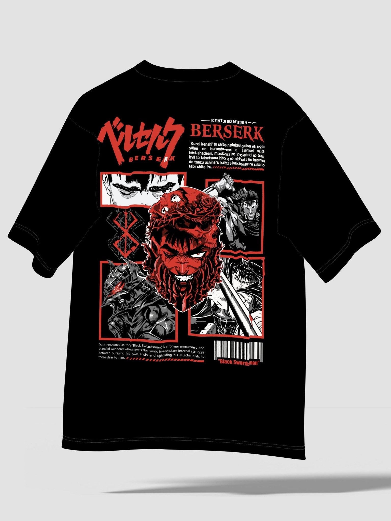 T-shirt Berserk Guts – Stampa Fronte e Retro Premium | Idea Regalo Anime - Otaku Craft