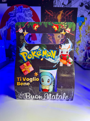 Confezione regalo natalizia Pokémon con tazza Squirtle, decorazioni e scritta Buon Natale